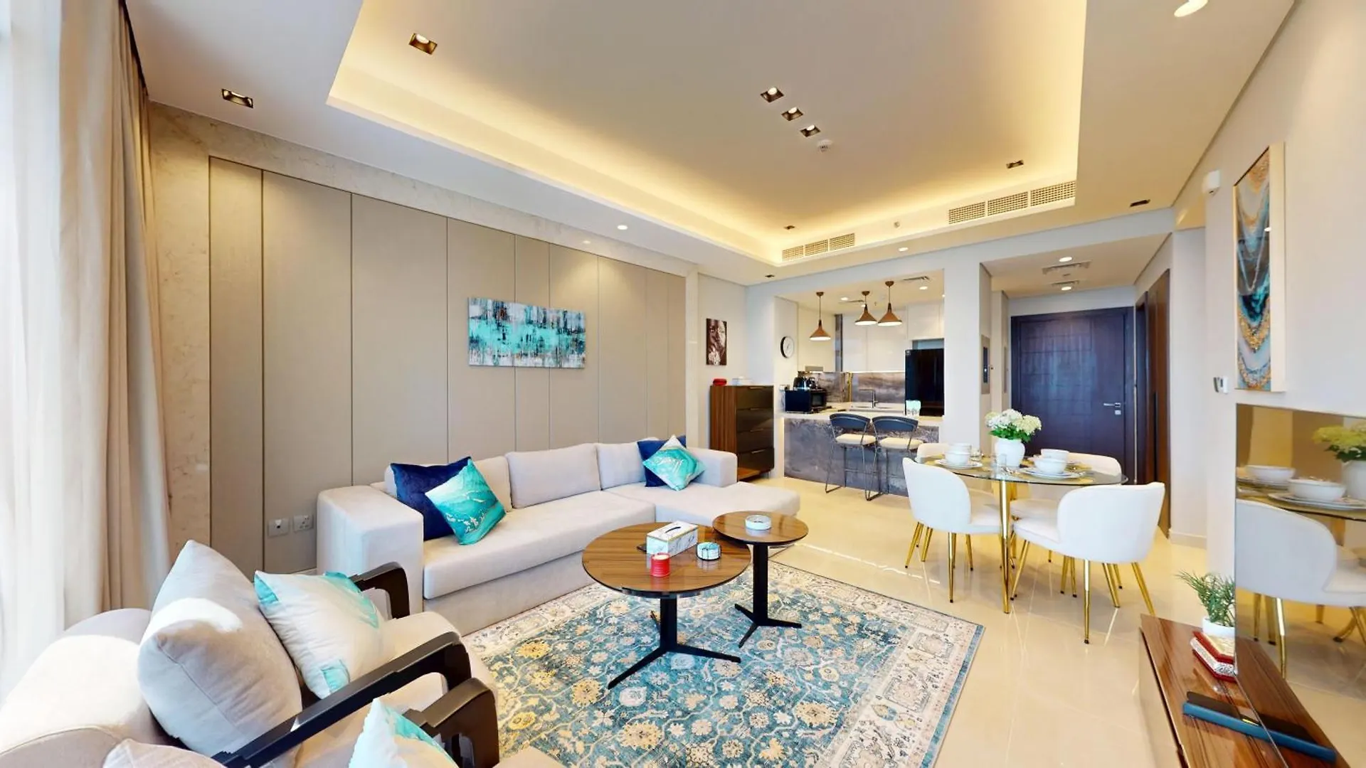 شقة Fam Living - Nobles Tower Retreat With Stunning Meydan Views دبي الإمارات العربية المتحدة